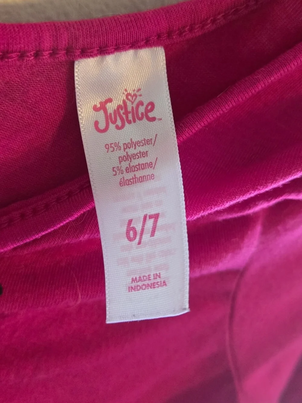 Justice Hot Pink Girls Dress Size 6/7